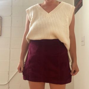 wild fable burgundy wine corduroy skirt